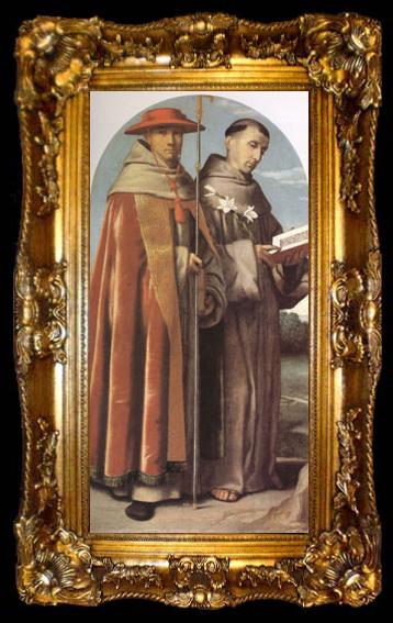 framed  MORETTO da Brescia Bonaventure and Anthony of Padua (mk05), ta009-2
